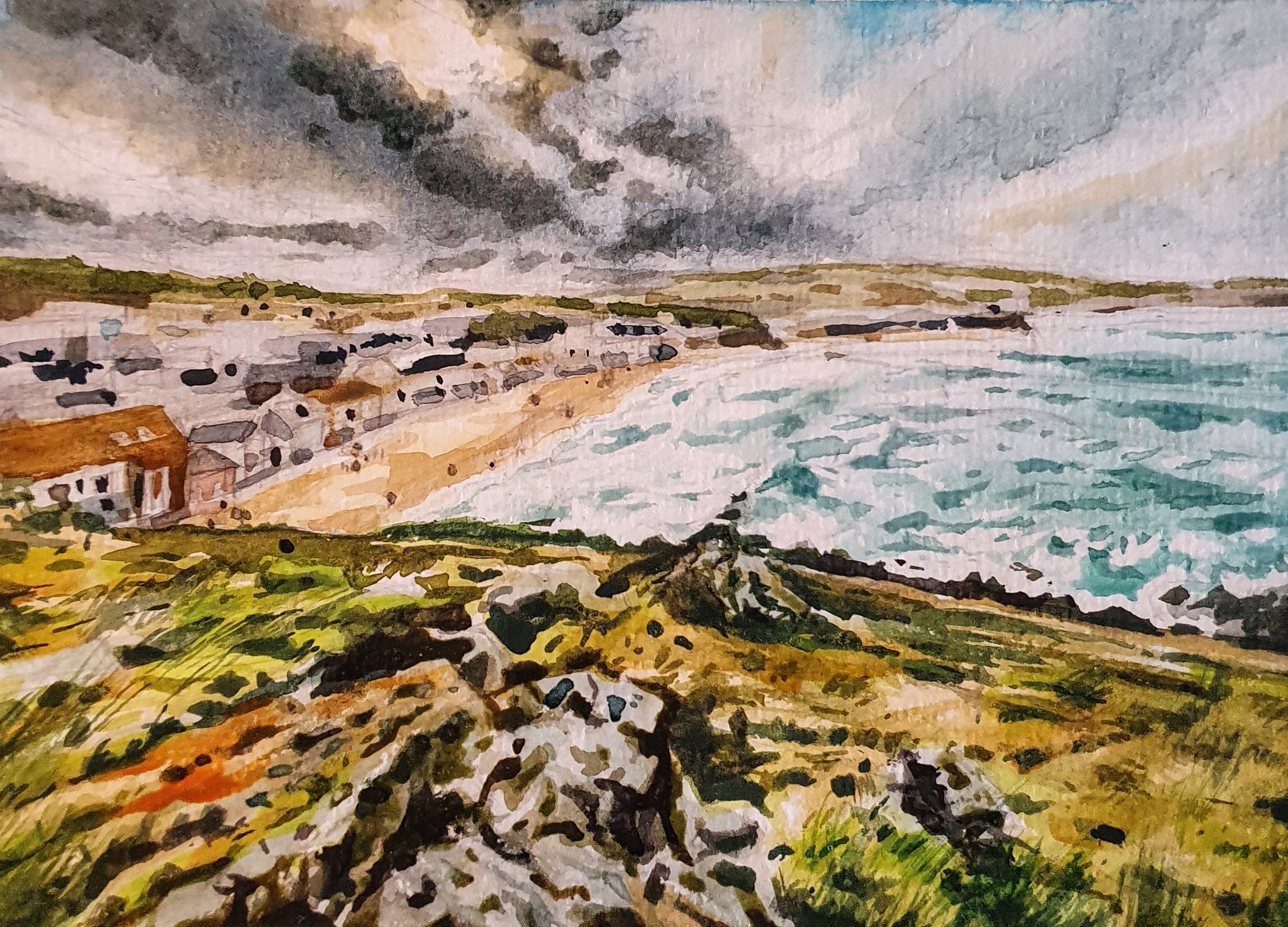 Watercolour Painting of St Ives, Cornwall