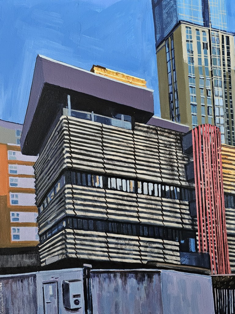 Painting of Birmingham New Street Station Signal Box